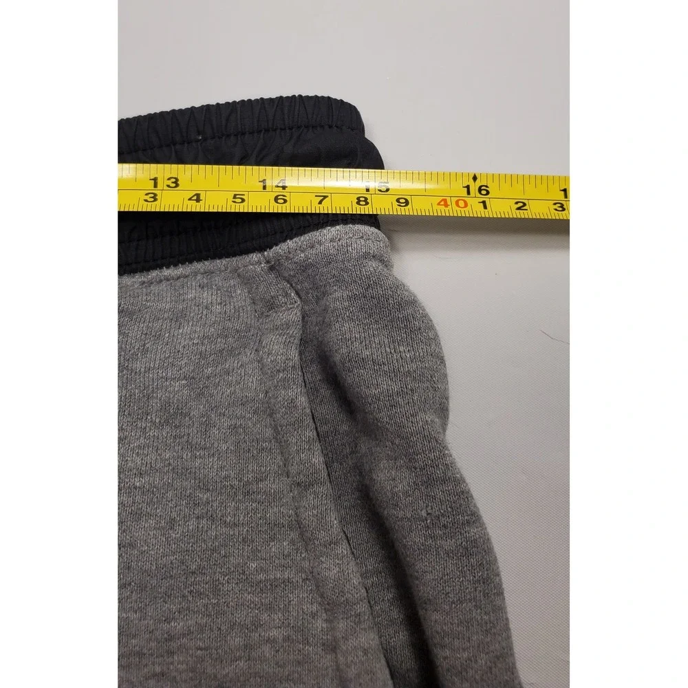 Nike Mens Joggers Heather Gray Black Elastic Waist Tapered Sweatpants Medium